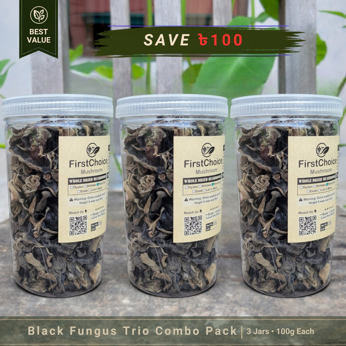Black Mushroom Trio Pack