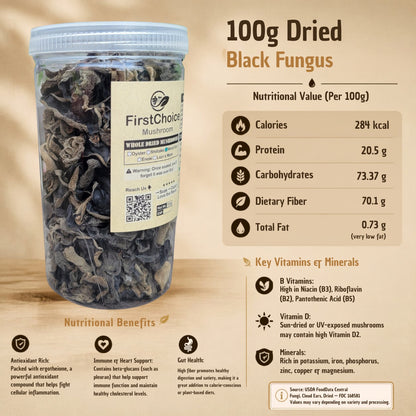 Dried Black Mushrooms