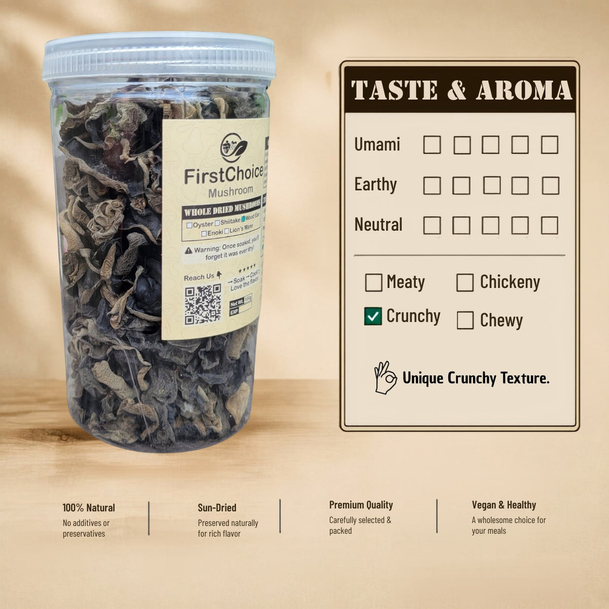Dried Black Mushrooms