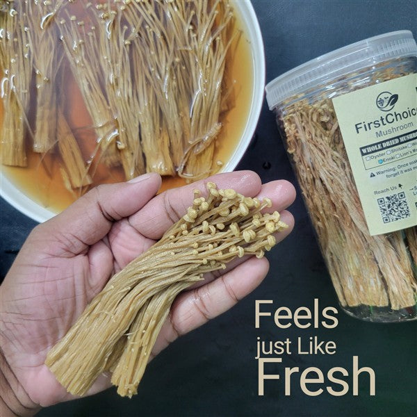 Whole Dried Enoki Mushrooms