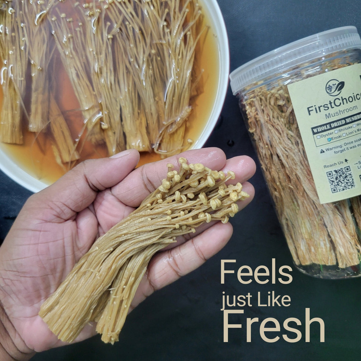 Whole Dried Enoki Mushrooms