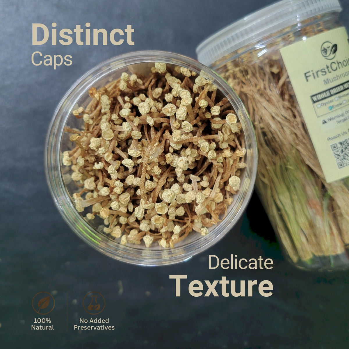 Whole Dried Enoki Mushrooms